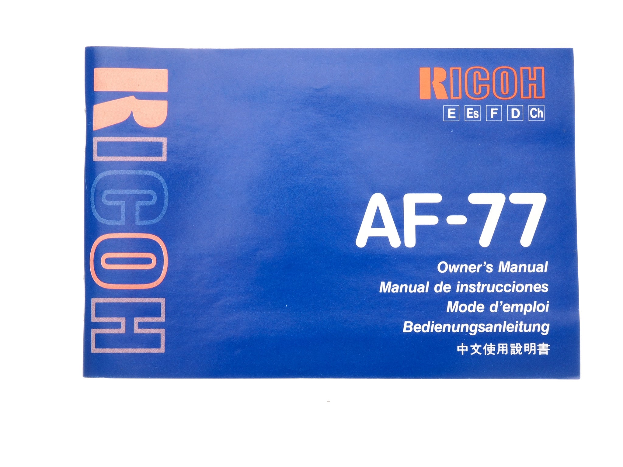 Ricoh AF-77 Instructions