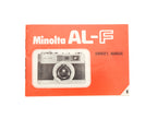 Minolta AL-F Owner's Manual