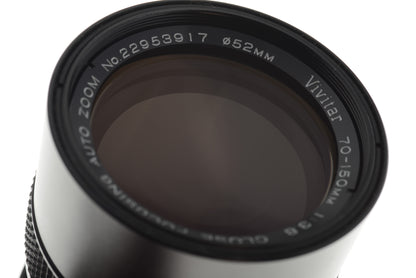 Vivitar 70-150mm f3.8 Close Focusing Auto Zoom + 70-150mm 2x Matched Multiplier