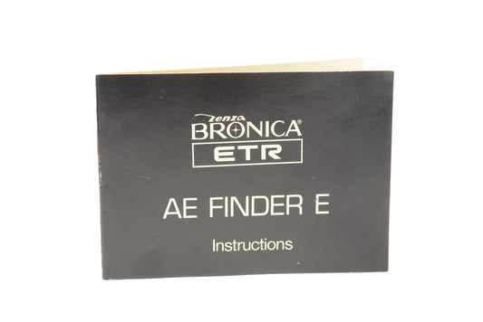 Zenza Bronica AE Finder E Instructions - Accessory
