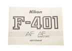 Nikon F-401 AF / AF Quartz Date Instructions