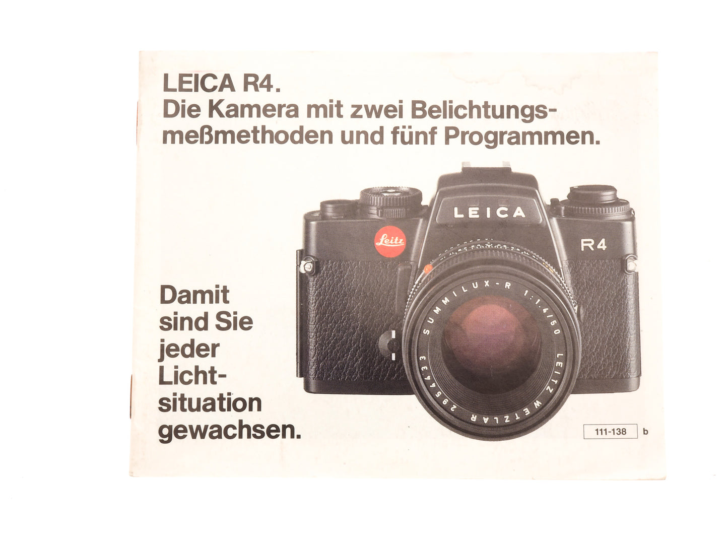 Leica R4 Anleitung