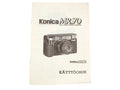 Konica MR.70 Instructions