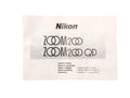 Nikon Zoom 200/200 QD Instructions
