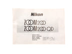 Nikon Zoom 200/200 QD Instructions
