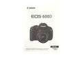Canon EOS 600D Instructions