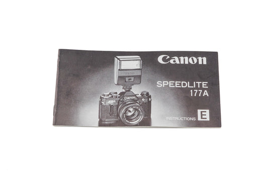 Canon Speedlite 177A Instructions - Accessory