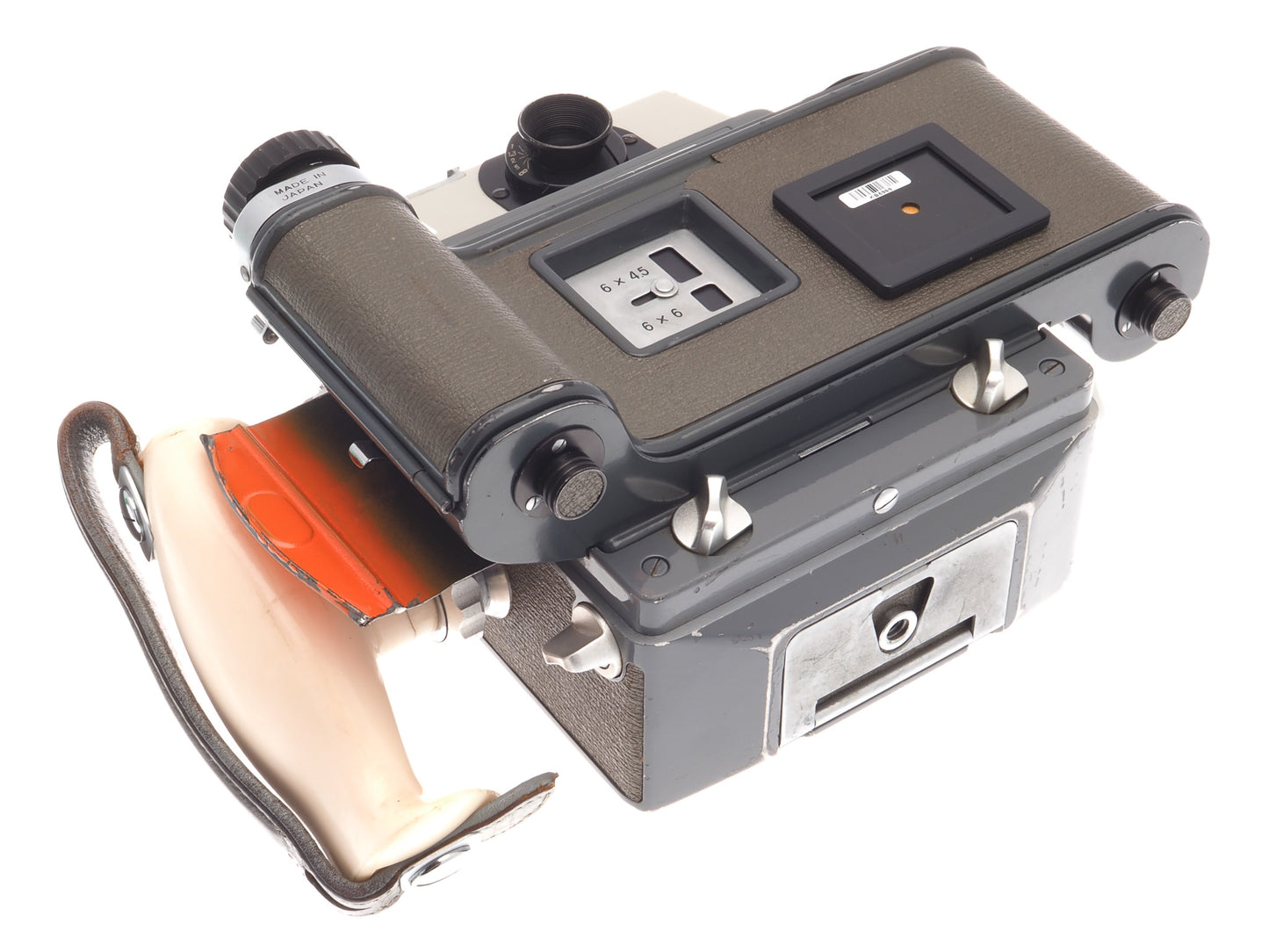 Mamiya Press + 6x9 Roll Film Adapter + 90mm f3.5 Sekor + Left Hand Grip for Press Cameras