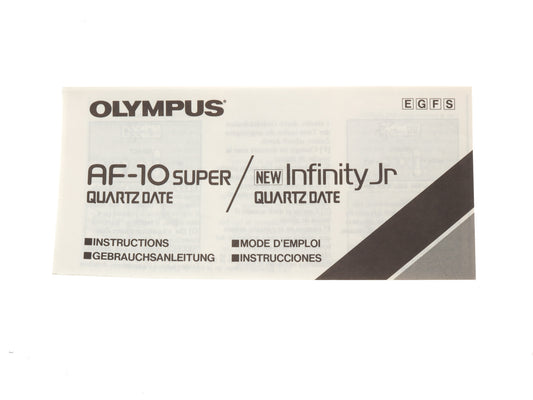 Olympus AF-10 Super Quarz Date / Infinity Jr Quartz Date Instructions