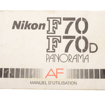 Nikon F70/F70D AF Panorama Instruction Manual