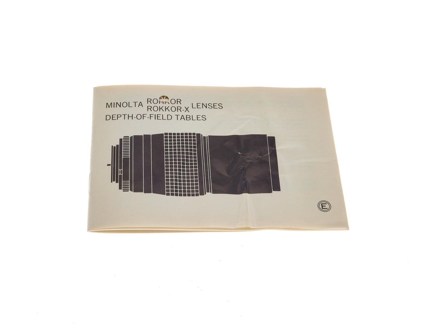 Minolta Rokkor / Rokkor-X Lens Depth-of-Field Table - Accessory