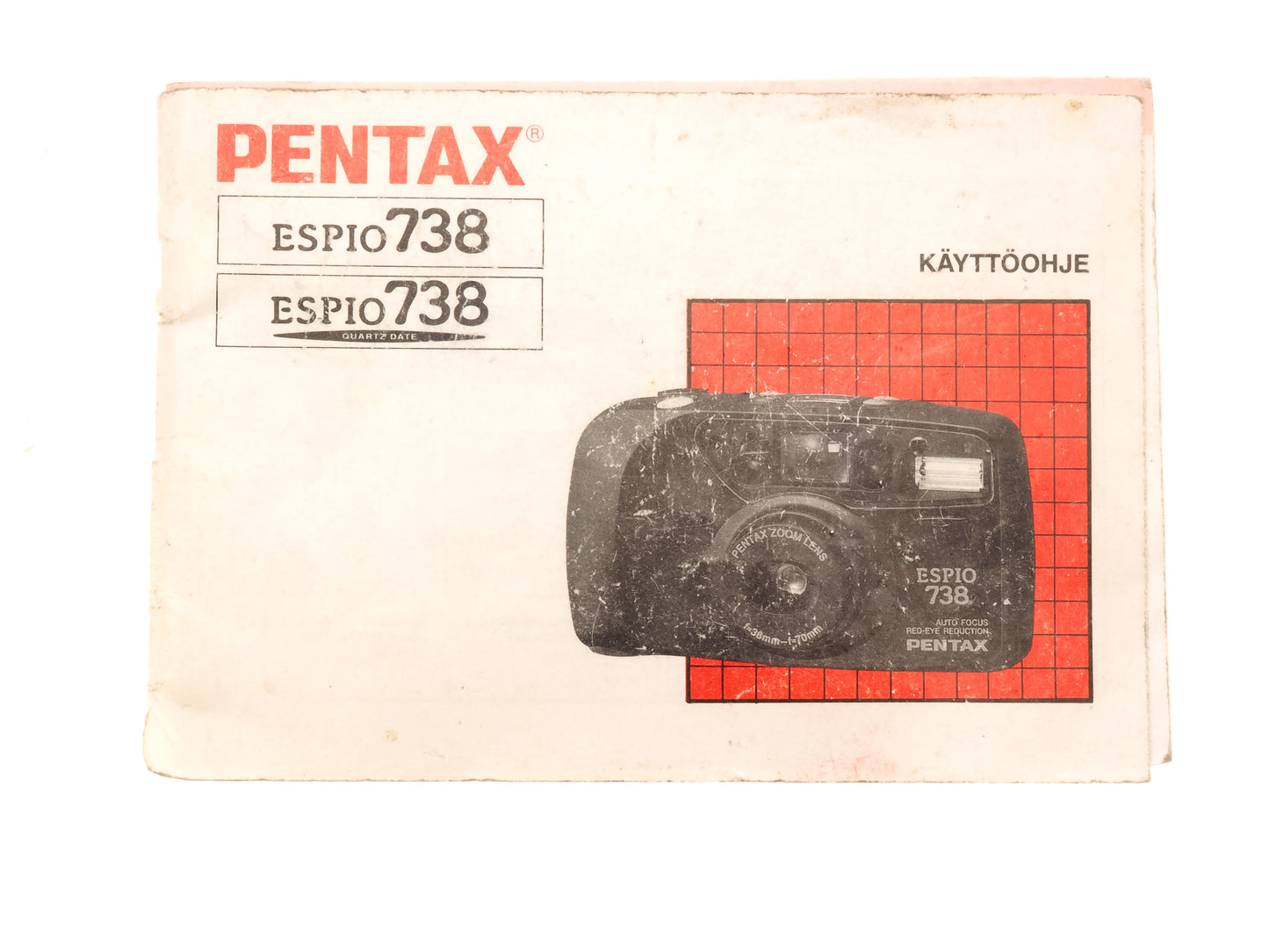 Pentax Espio 738/738 Quartz Date Instructions
