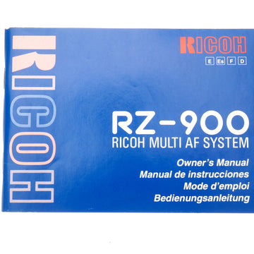 Ricoh RZ-900 Instructions