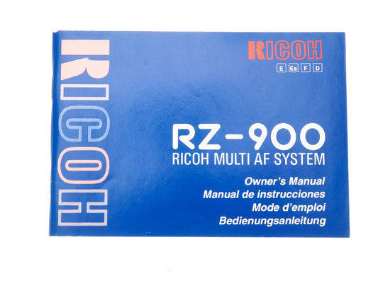 Ricoh RZ-900 Instructions
