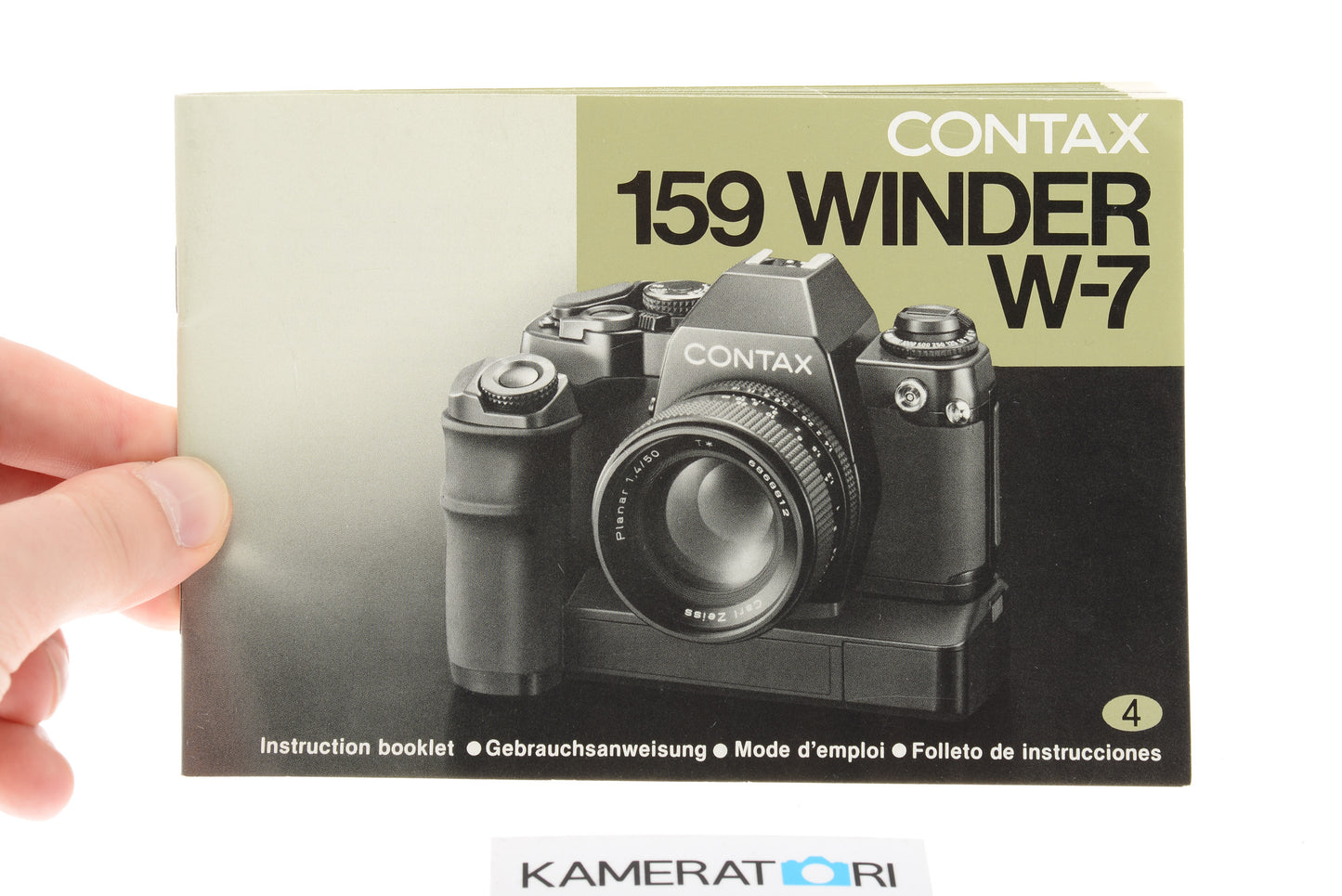 Contax 159 Winder W-7 Instruction Booklet