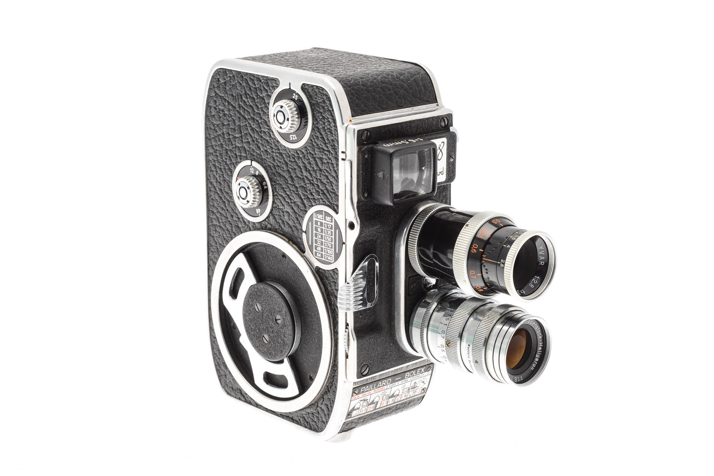 Bolex Paillard Bolex B8 8mm cine camera, Kern-Paillard 36mm 2.8 Yvar, Rodenstock-Heligaron 6,5cm f1.6 - Camera