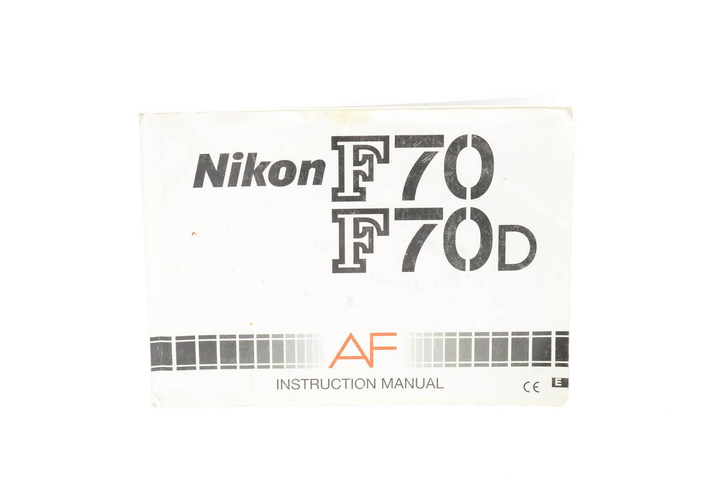 Nikon F70/F70D Instruction Manual