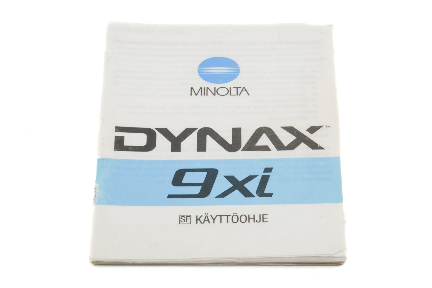 Minolta Dynax 9xi Instructions - Accessory