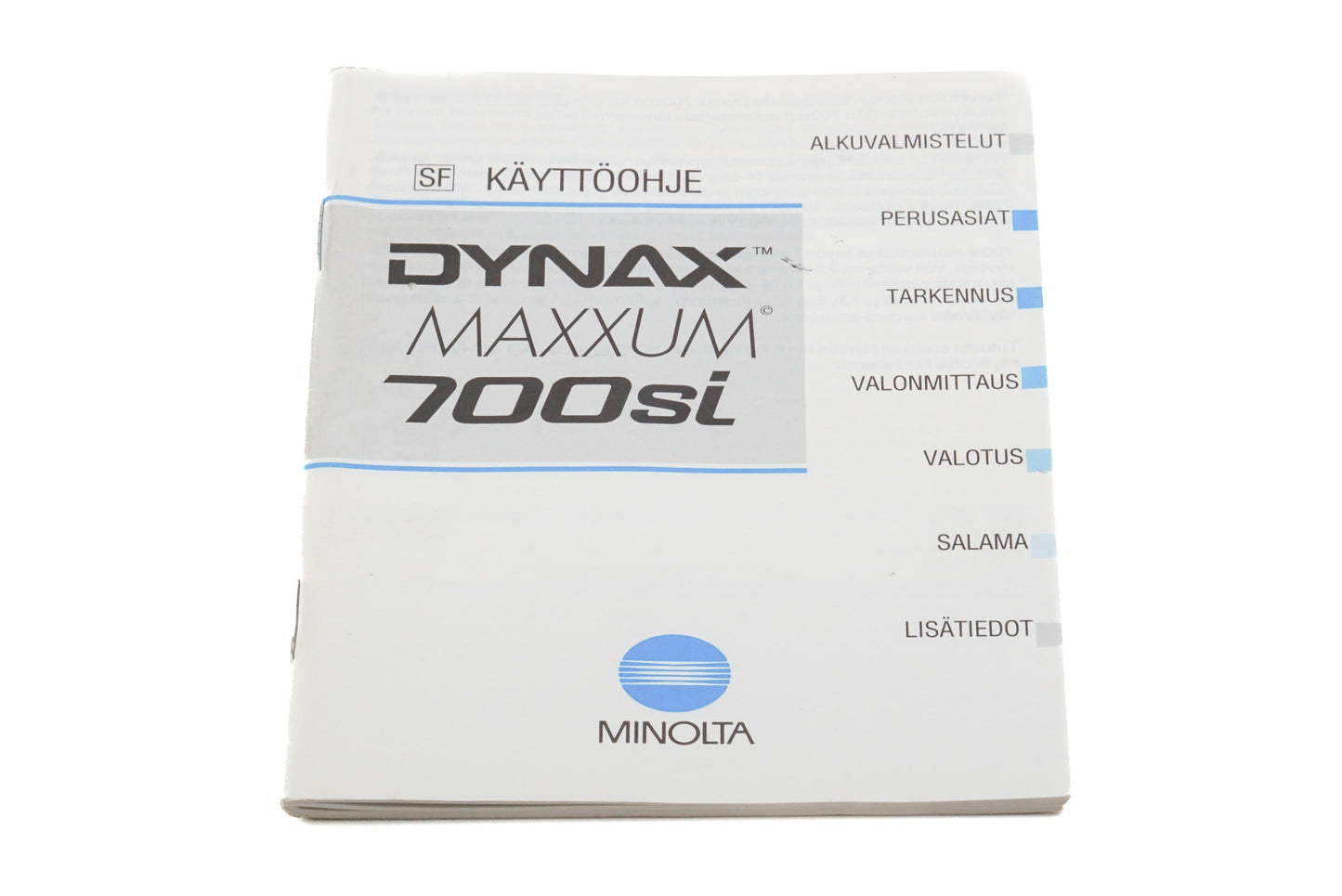 Minolta Dynax 700si Instructions - Accessory