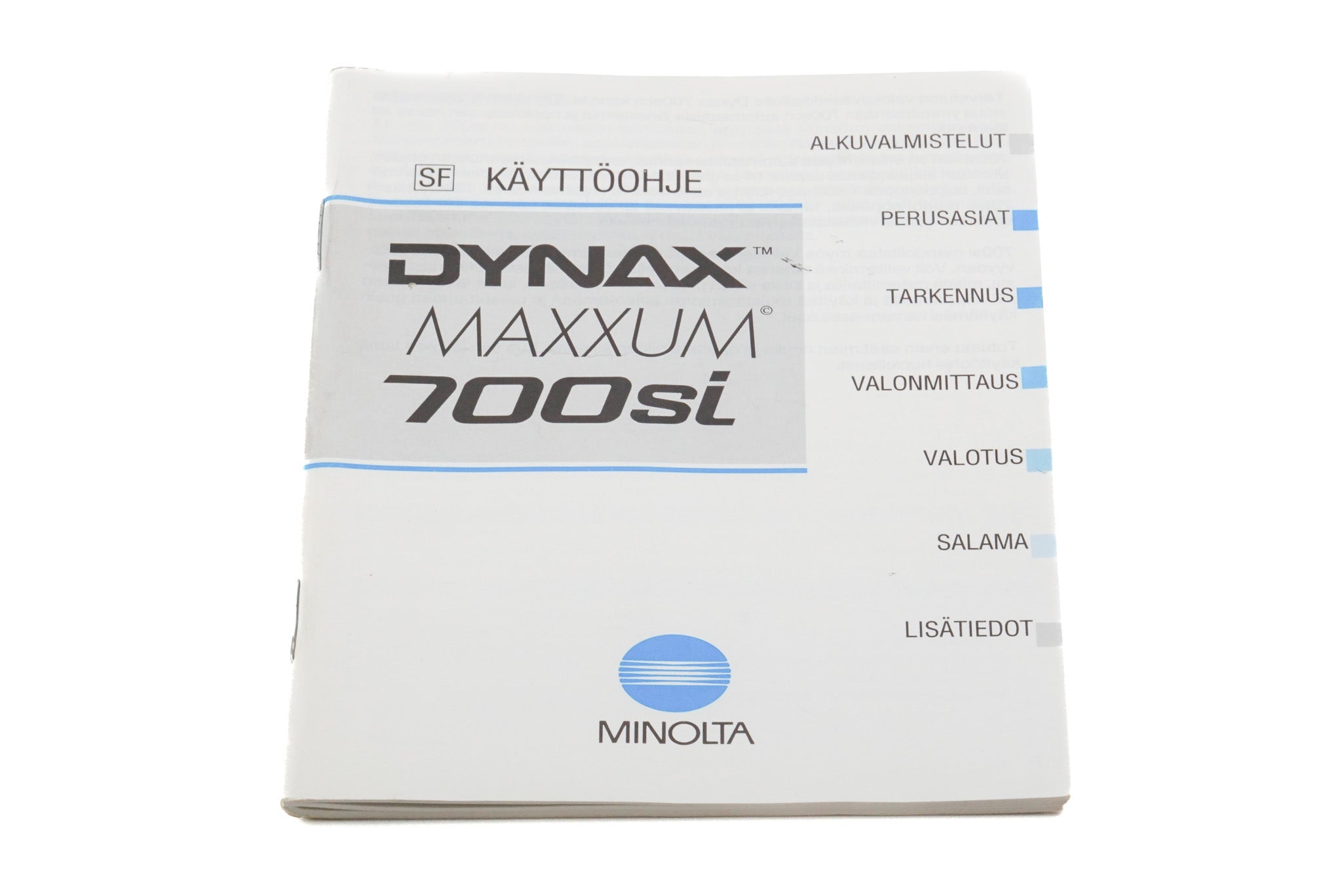 Minolta Dynax 700si Instructions - Accessory