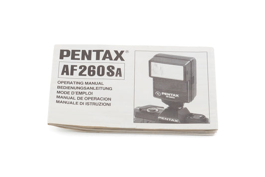 Pentax AF 260SA Flash Instructions - Accessory