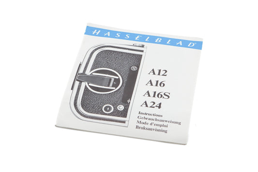 Hasselblad A12/A16/A16S/A24 Film Magazine Instructions - Accessory