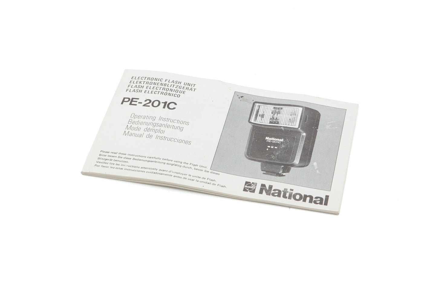 National PE-201C Instructions - Accessory