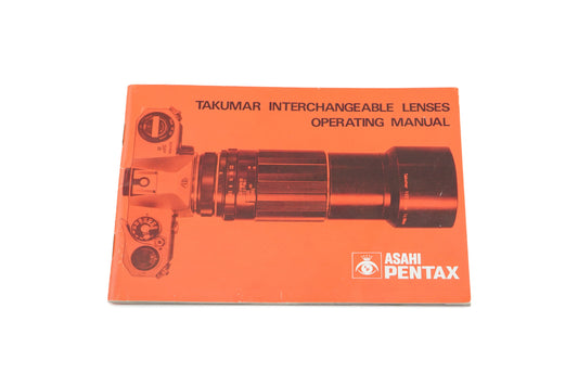 Pentax Takumar Lenses Operating Manual - Accessory