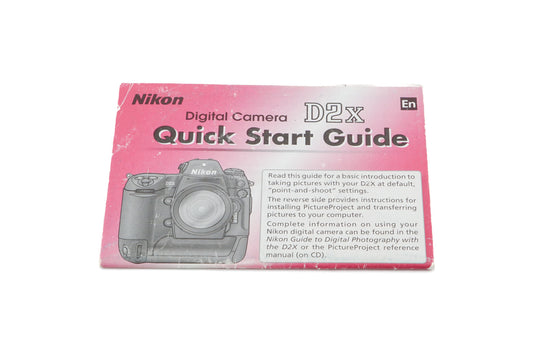 Nikon D2x Quick Start Quide - Accessory