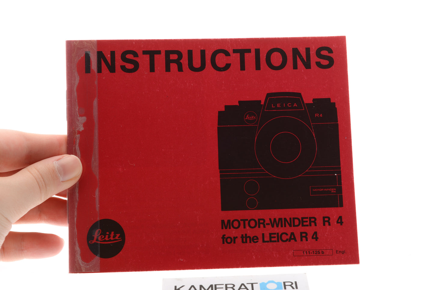 Leica Motor-Winder R4 for Leica R4 Instructions