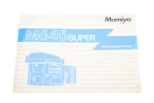 Mamiya M645 Super Instructions - Accessory
