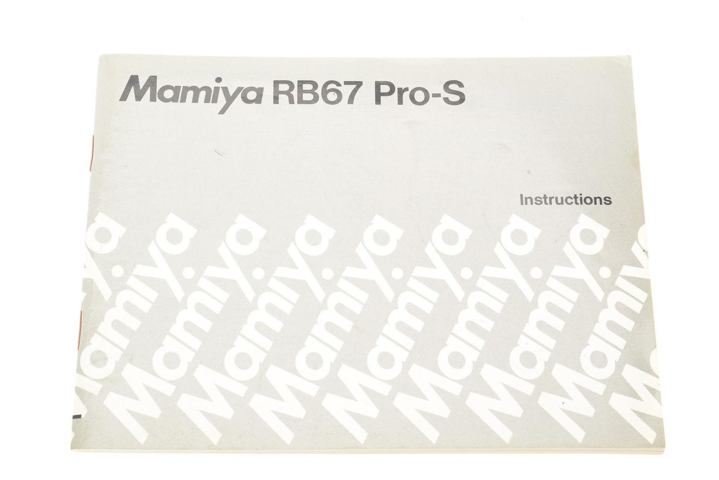 Mamiya RB67 Pro-S Instructions - Accessory