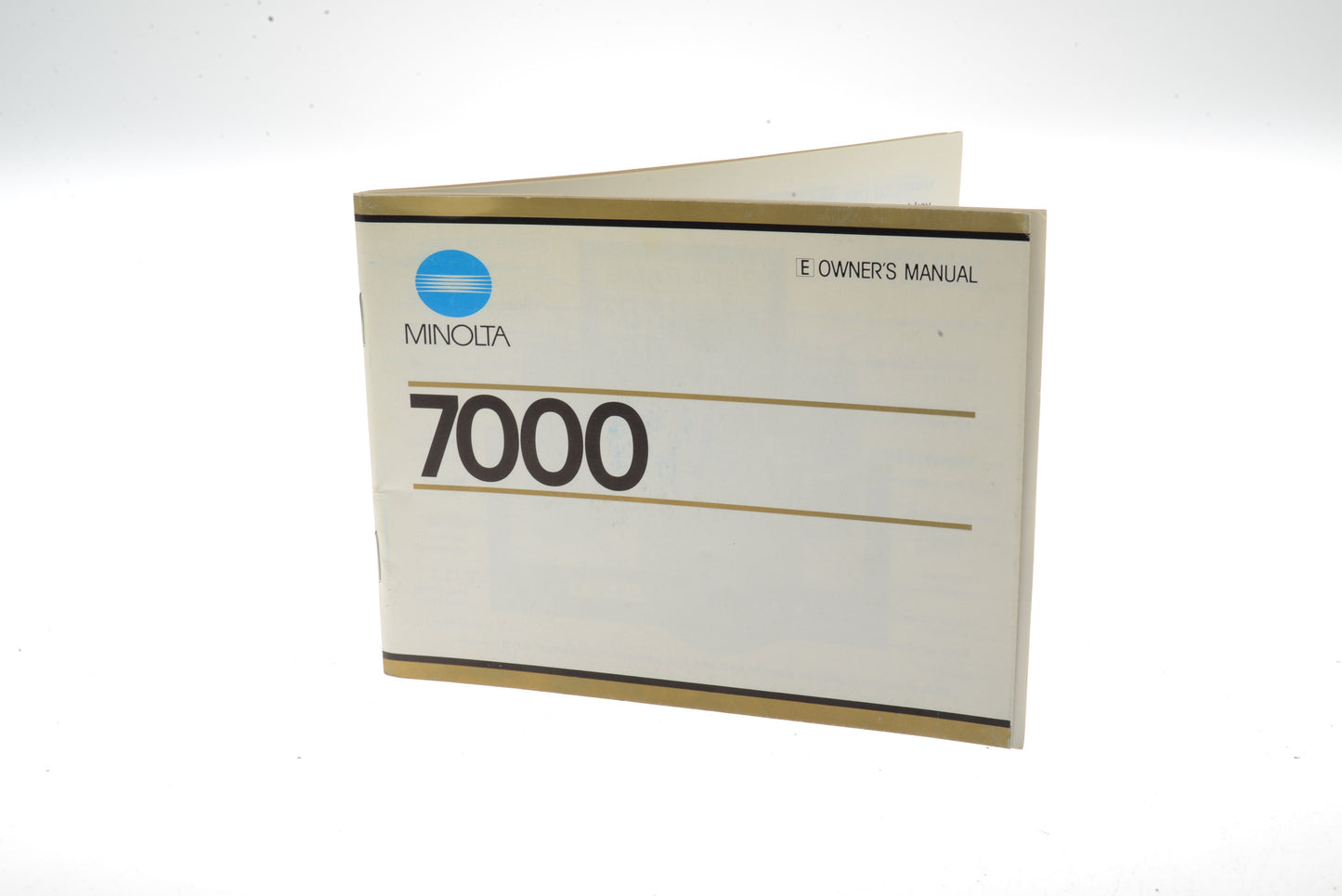 Minolta 7000 Instruction Manual