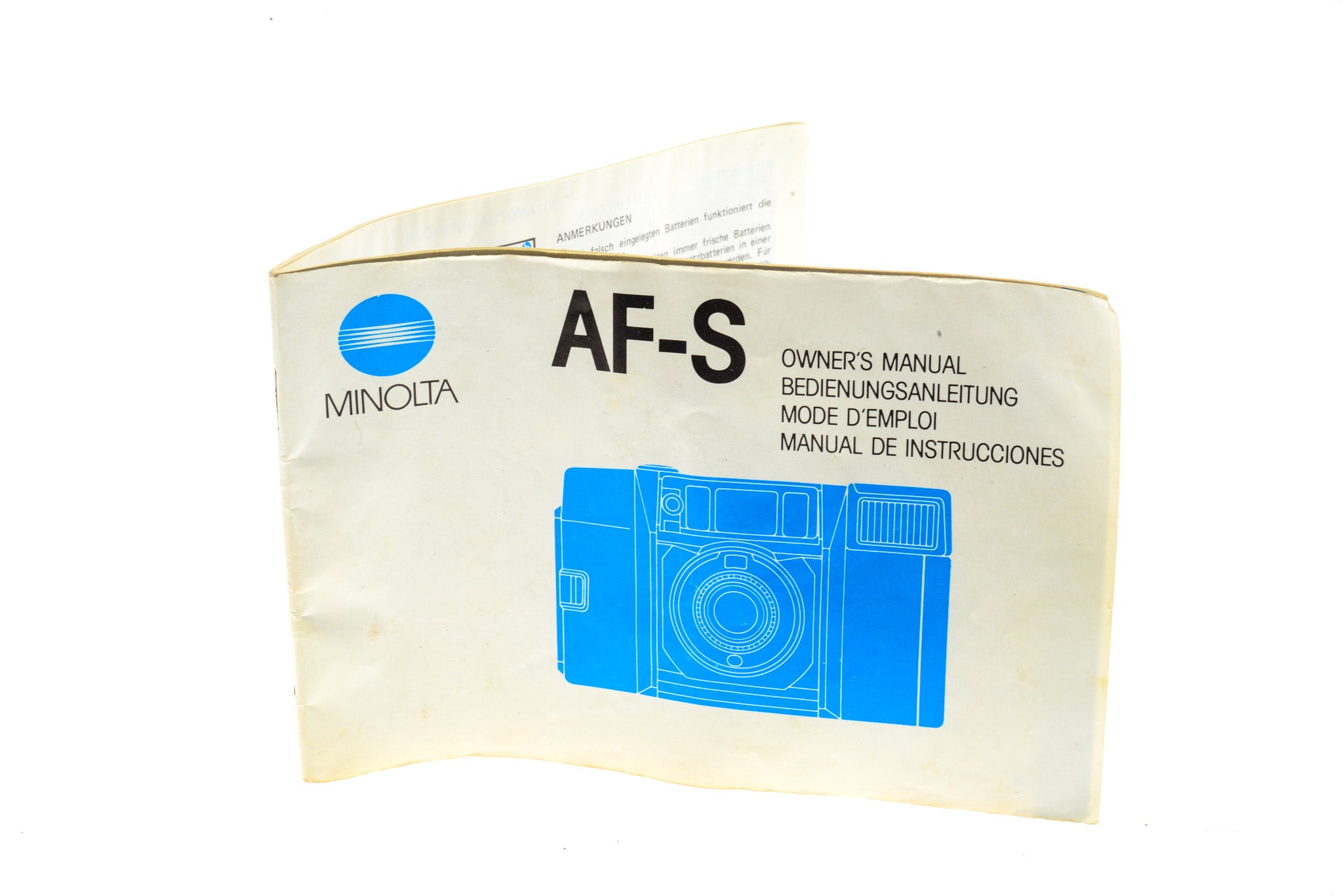 Minolta AF-S Instruction Manual – Kamerastore