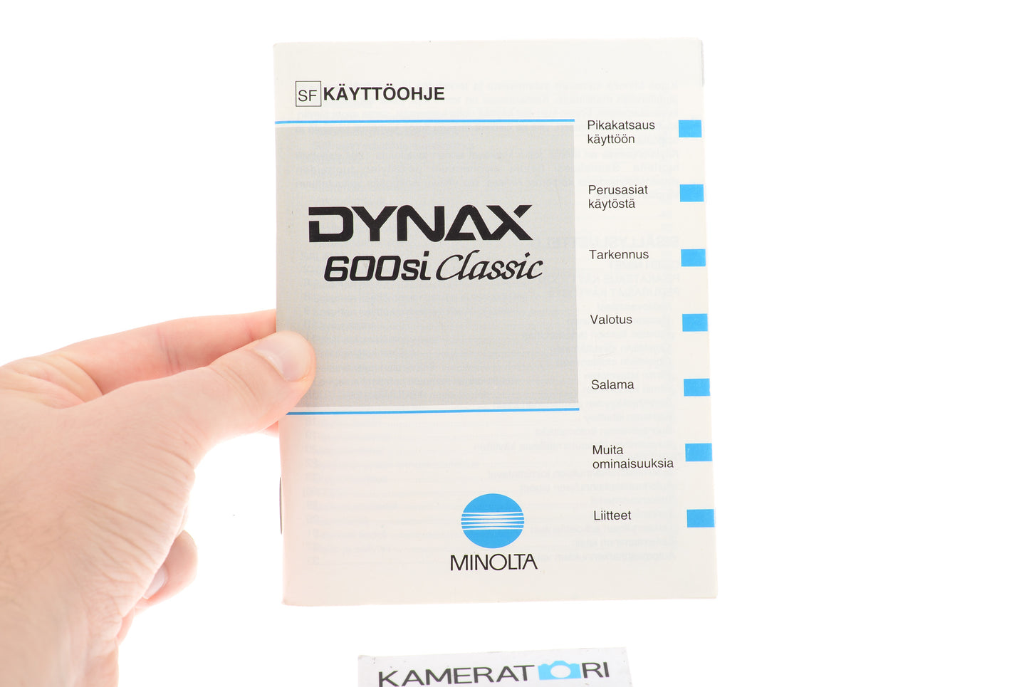 Minolta Dynax 600si Classic Instructions