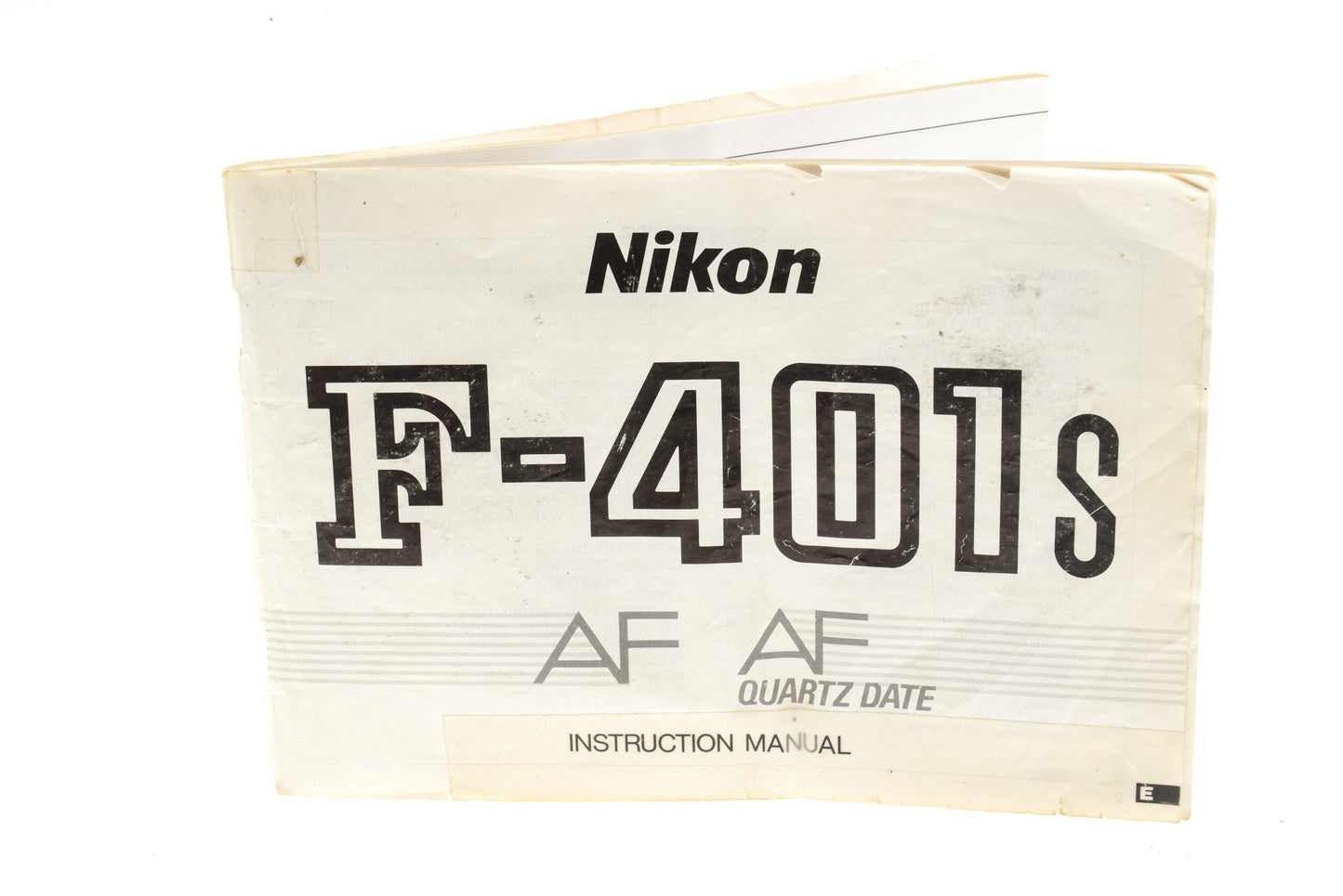 Nikon F-401 AF Instruction Manual