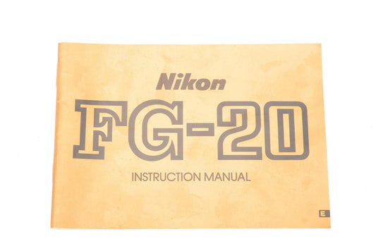 Nikon FG-20 Instruction Manual - Accessory