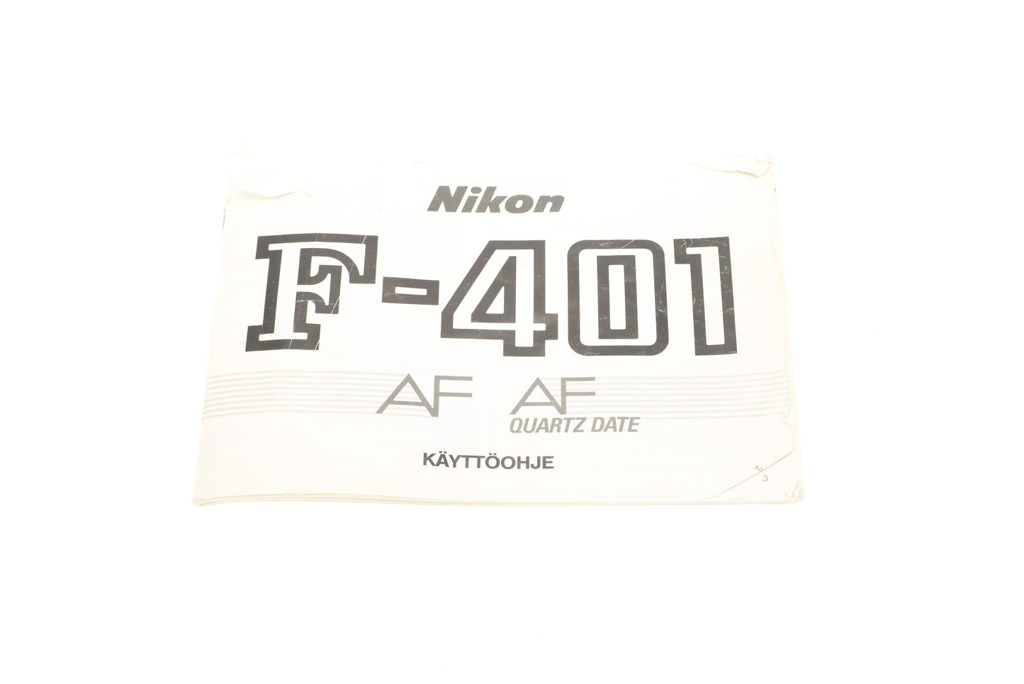 Nikon F-401 AF / AF Quartz Date Instructions - Accessory