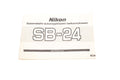 Nikon SB-24 Instructions - Accessory