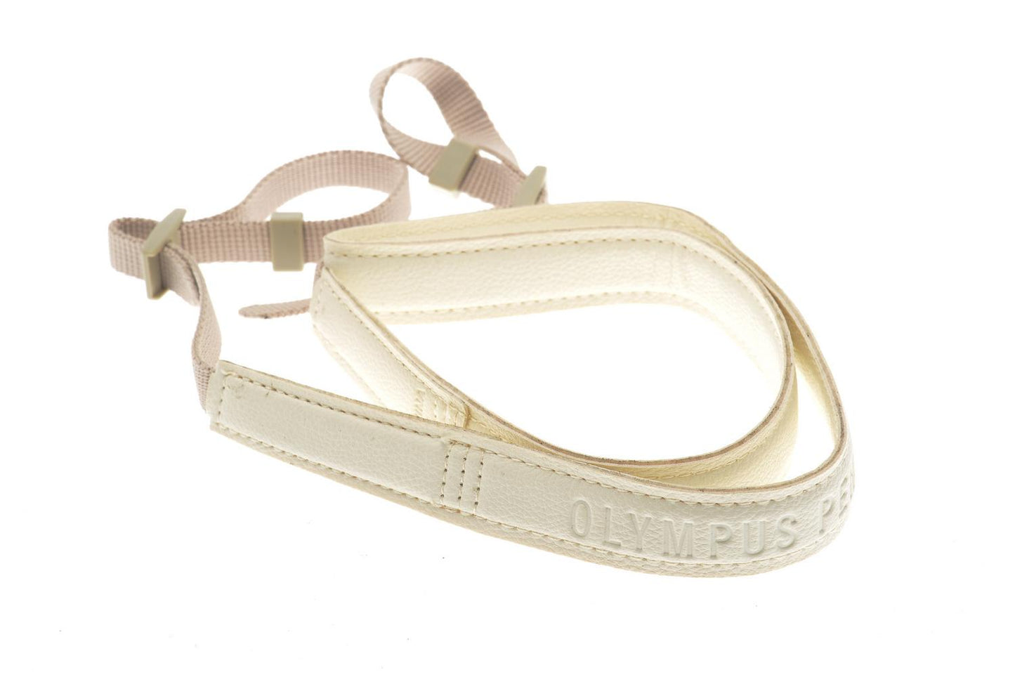 Olympus White Leather PEN Neck Strap - Accessory