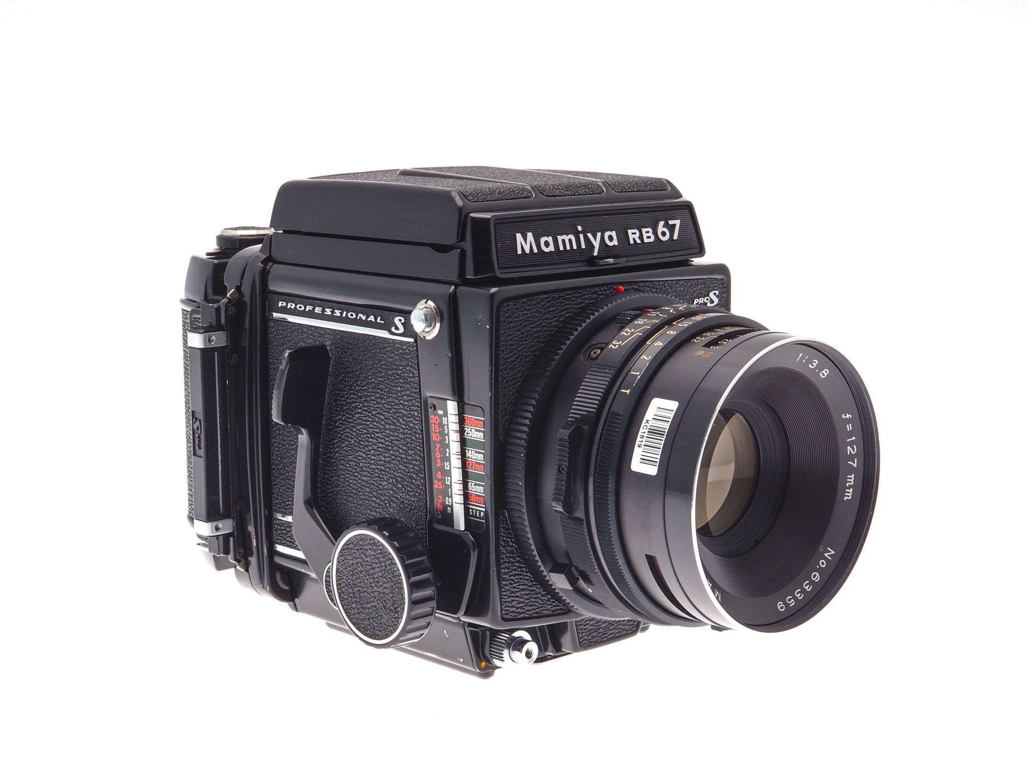 Mamiya RB67 Pro-S + 127mm f3.8 Sekor NB + 120 Pro-S 6x7 Film Back