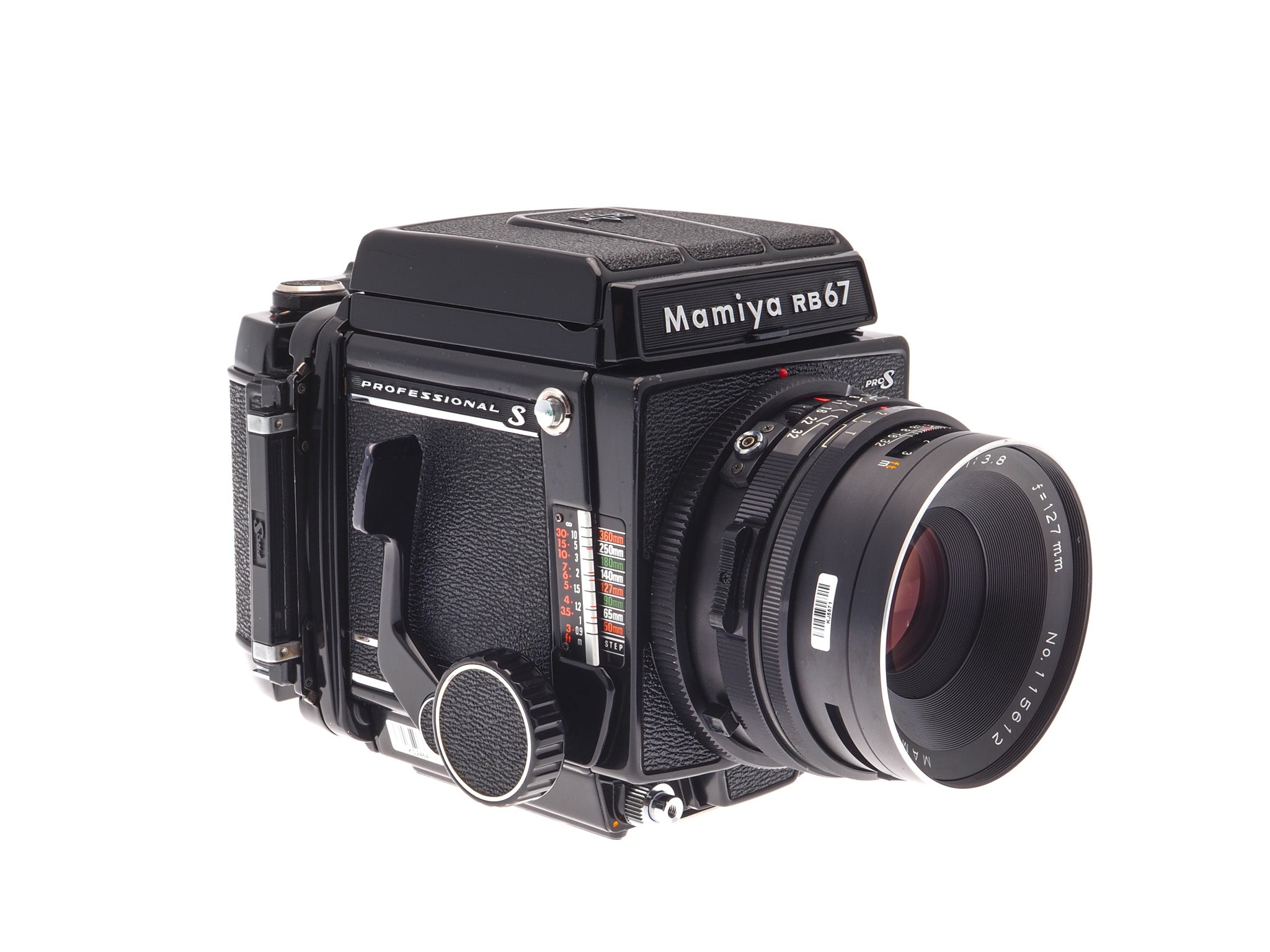 Mamiya RB67 Pro-S + 120 Pro-S 6x7 Film Back + 127mm f3.8 Sekor C +