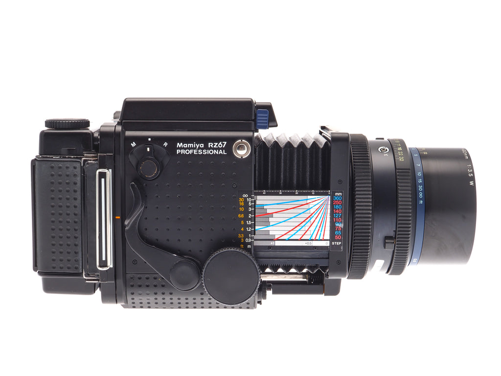 Mamiya RZ67 Professional + 90mm f3.5 Sekor Z W + 120 6x7 Roll Film Holder Professional + Waist Level Finder