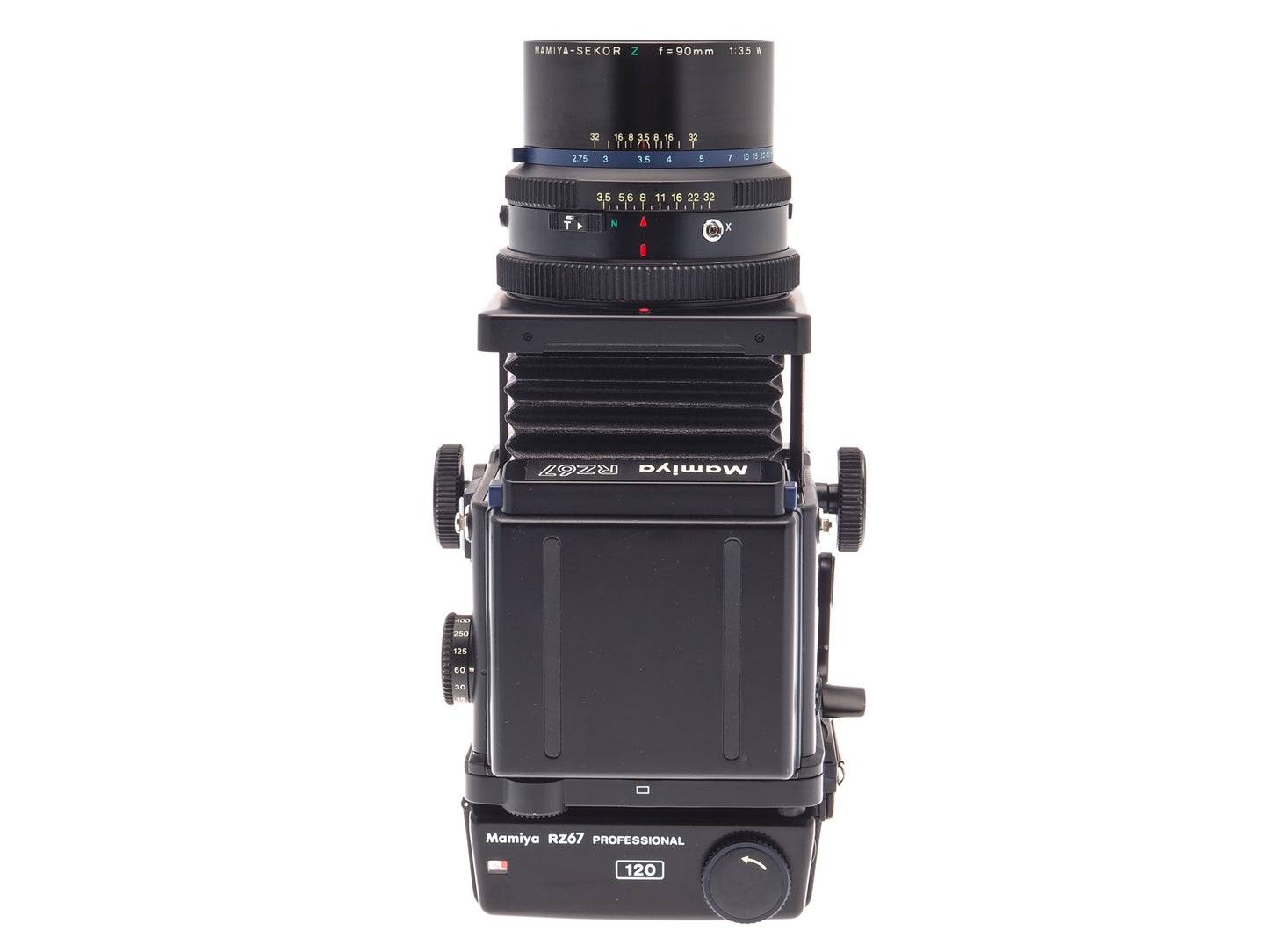 Mamiya RZ67 Professional + 90mm f3.5 Sekor Z W + 120 6x7 Roll Film Holder Professional + Waist Level Finder