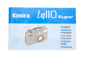 Konica Z-up 110 Super Instructions