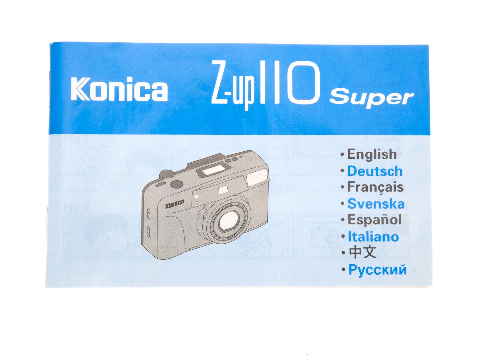 Konica Z-up 110 Super Instructions