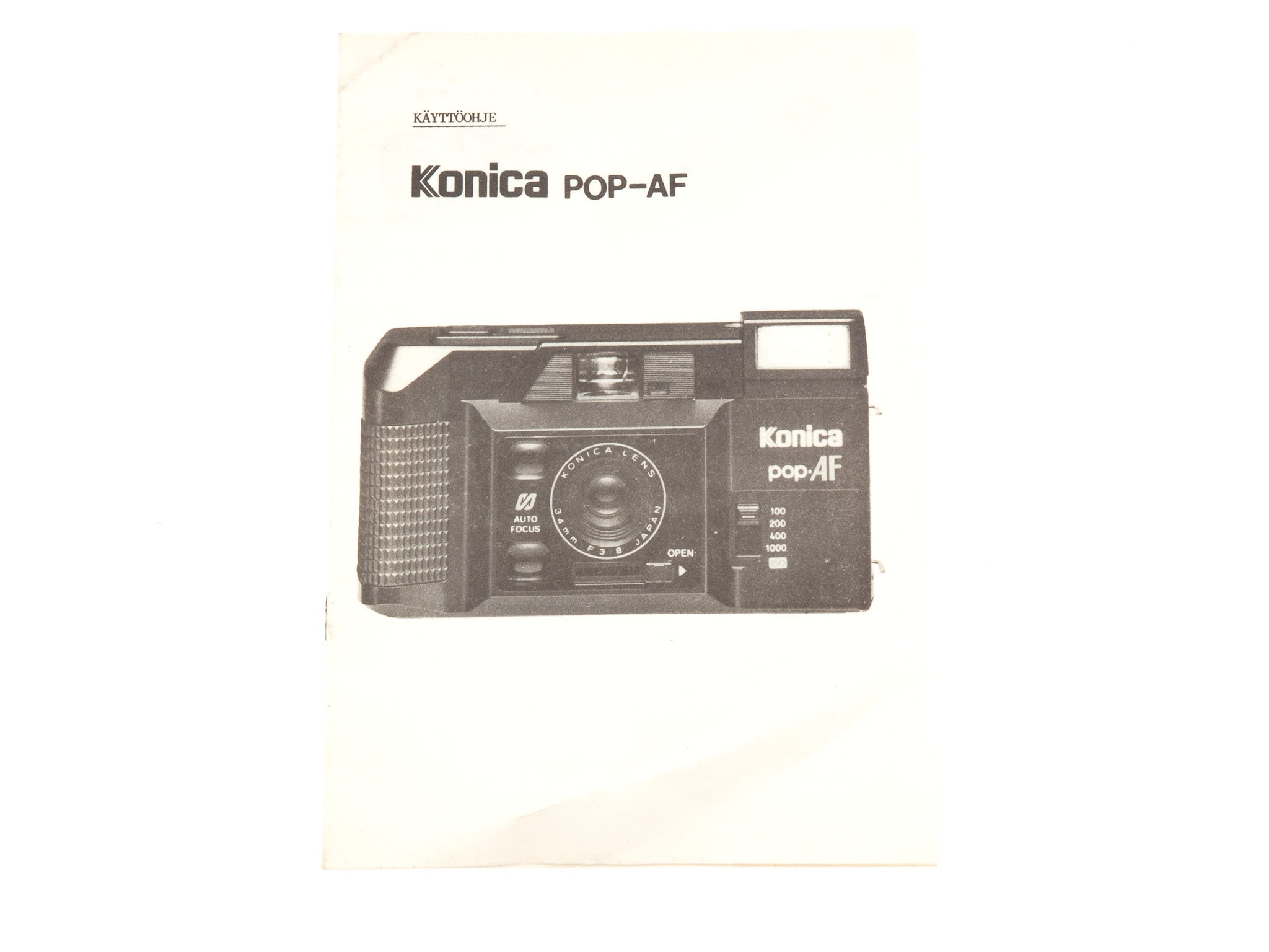 Konica Pop-AF Instructions