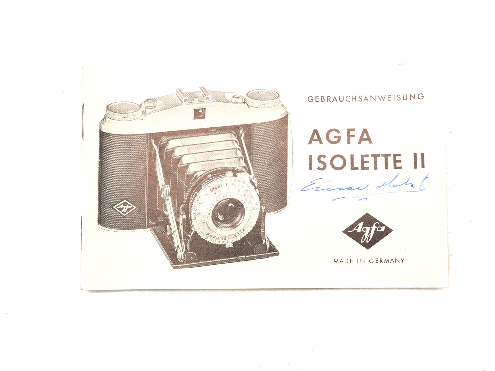 Agfa Isolette II Instructions - Accessory – Kamerastore