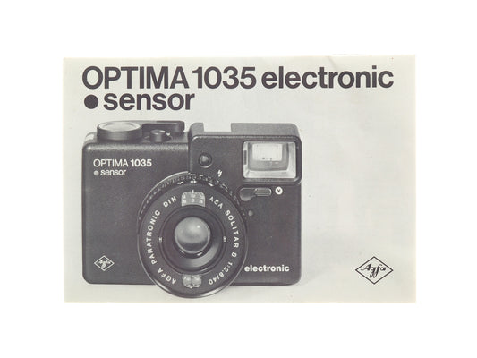 Agfa Optima 1035 Electronic Sensor Instructions - Accessory