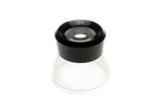 A plastic 8x loupe for viewing negatives or slides in darkroom. 
